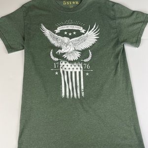 5 Star "Land Of The Free 1776" T-Shirt Olive Green